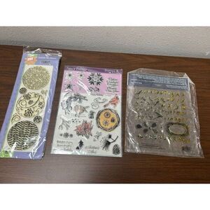 Hero Arts Anyone Can Stamp Scrapbooking Craft 3 Pack LOT Stamps‎ By Chloe New